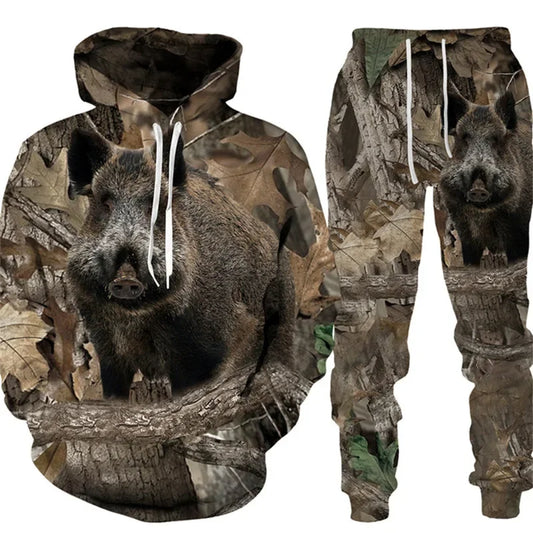 Camouflage Two-piece Outdoor Sports Suit