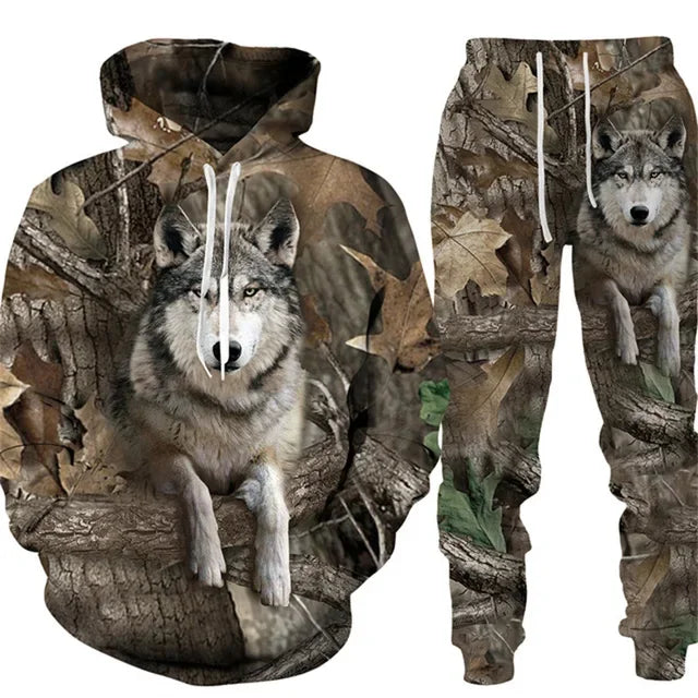 Camouflage Two-piece Outdoor Sports Suit