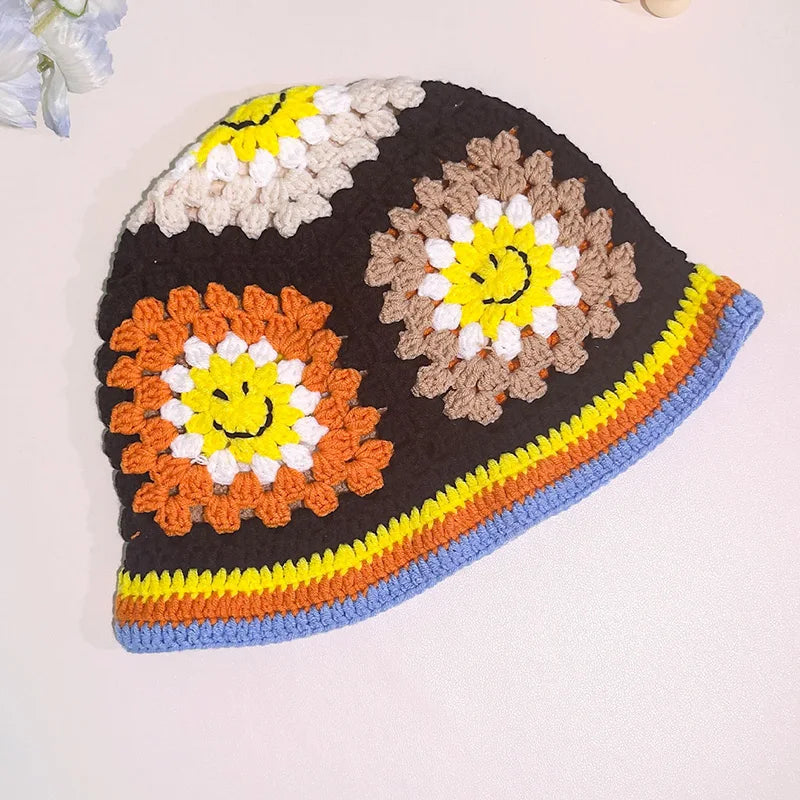 Muticolor Crochet Handmade Bucket Hat