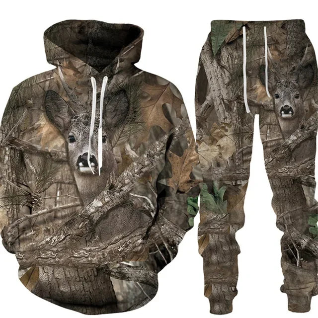 Camouflage Two-piece Outdoor Sports Suit