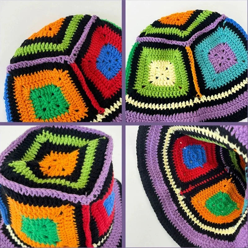 Muticolor Crochet Handmade Bucket Hat