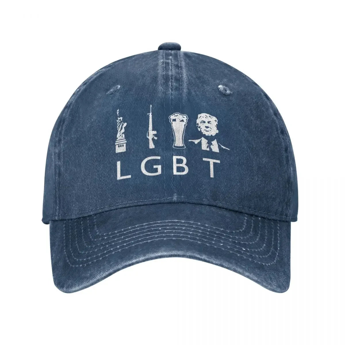 Liberty Guns Beer Trump Funny Baseball Cap