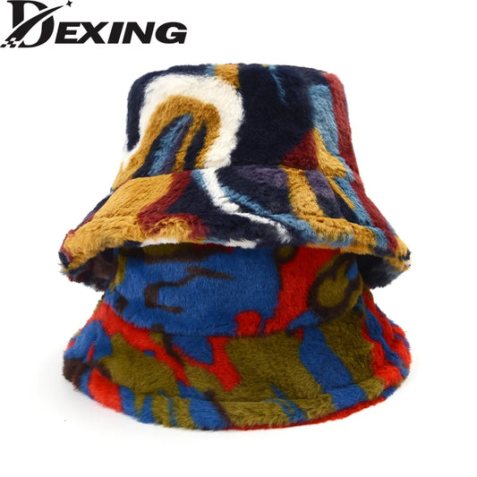 Faux Fur Warm Bucket Hats