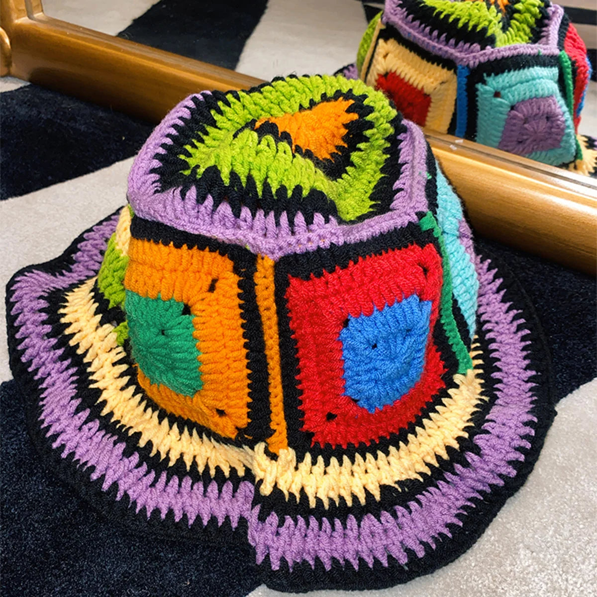 Muticolor Crochet Handmade Bucket Hat