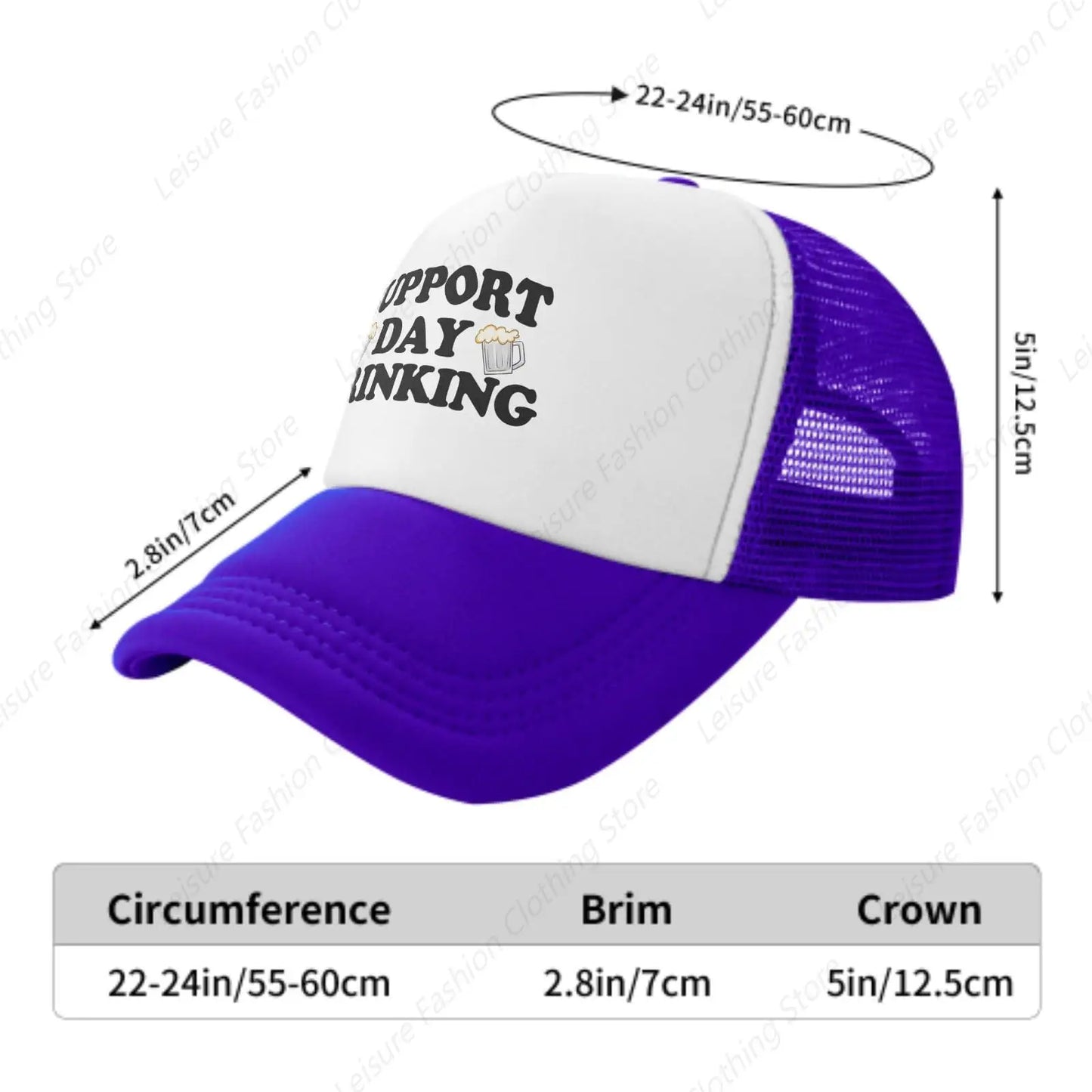 Funny Support Day Drinking Trucker Hat