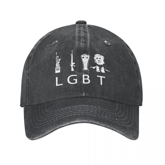 Liberty Guns Beer Trump Funny Baseball Cap