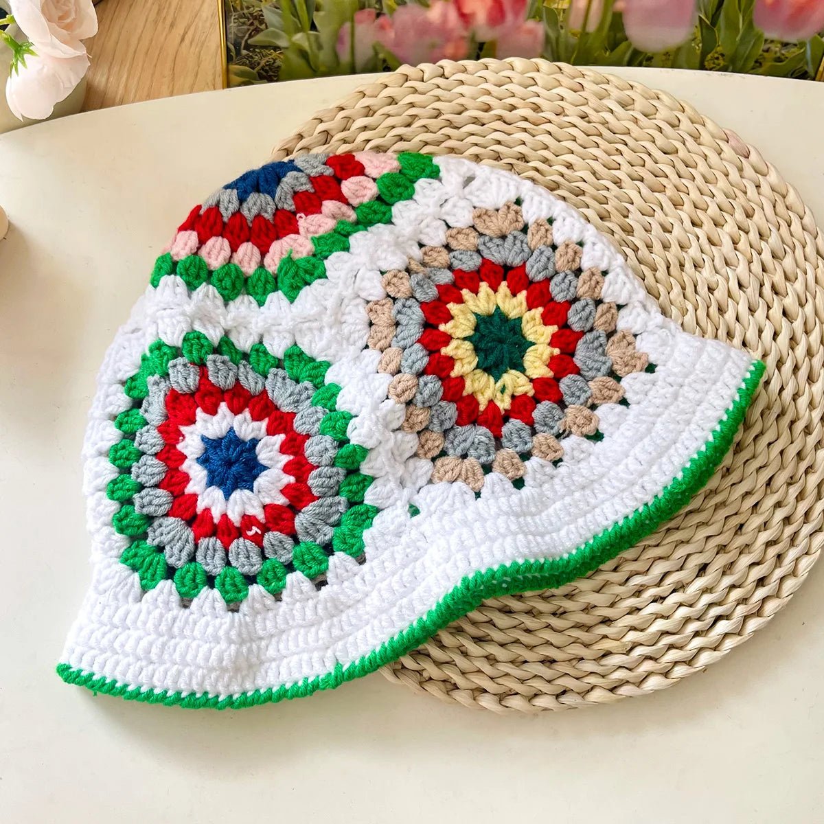 Muticolor Crochet Handmade Bucket Hat