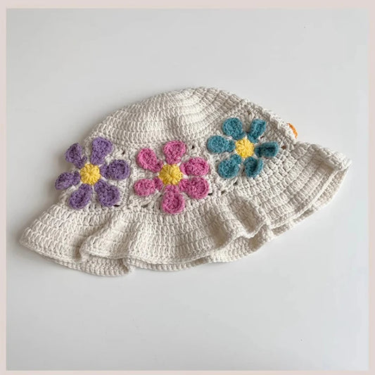 Flower Patch Crochet Sunflower Crochet Bucket Hat