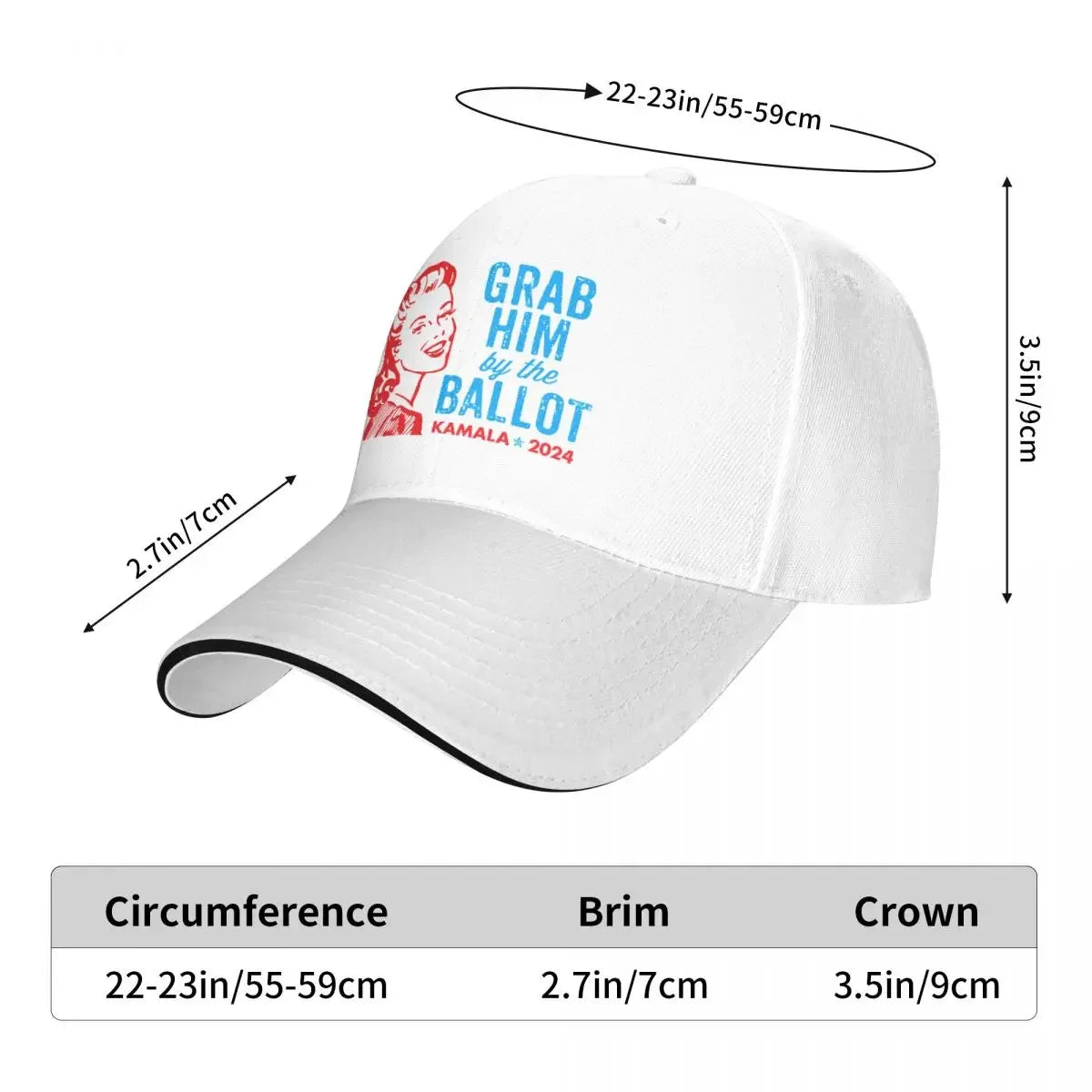 Grab Him By The Ballot Kamala 2024 Election Baseball Cap