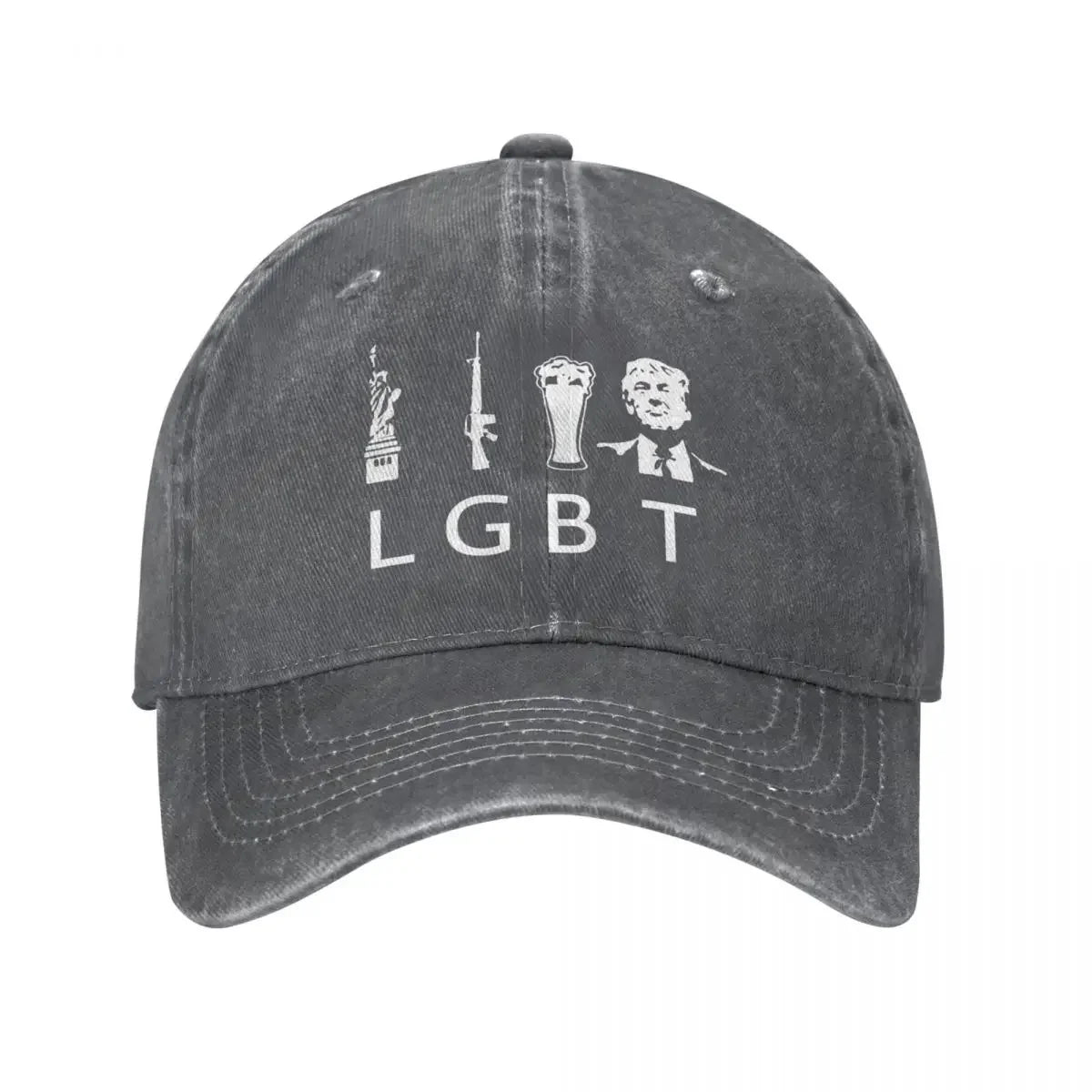 Liberty Guns Beer Trump Funny Baseball Cap