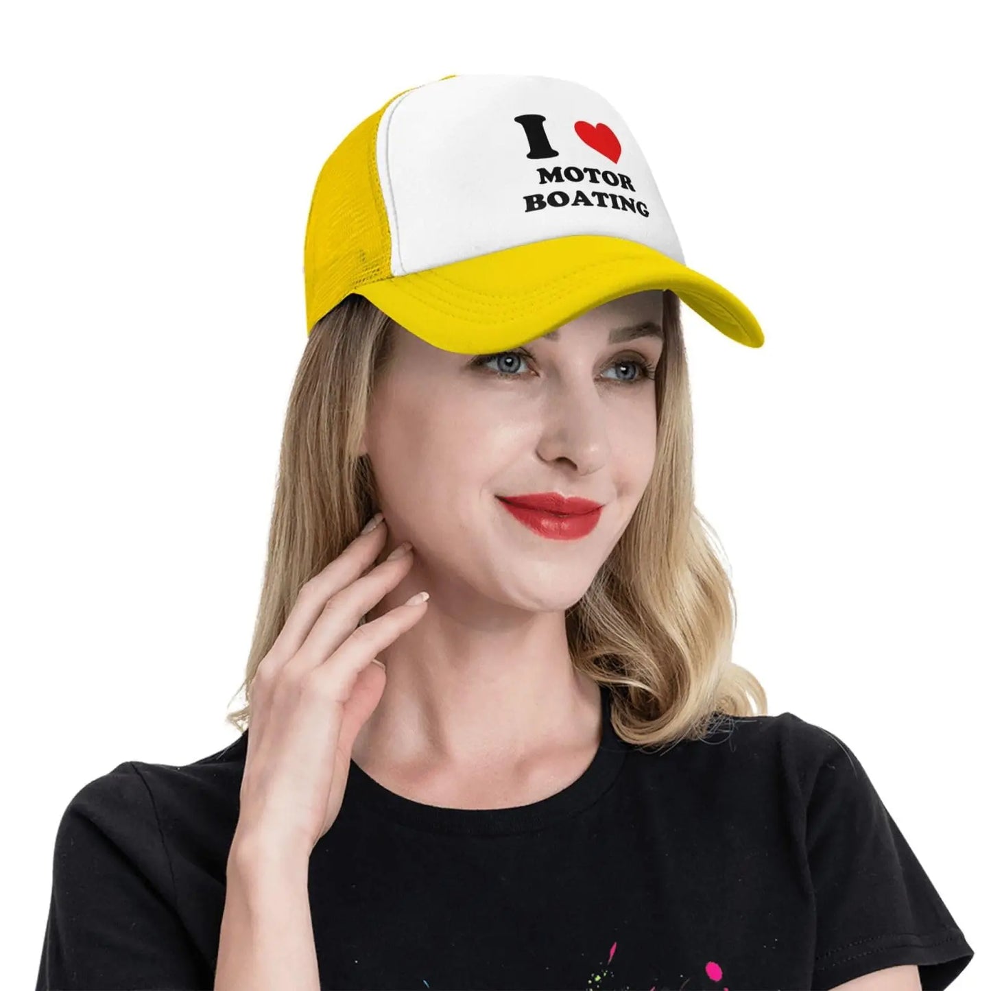 I-Heart-Love-Motor-Boating- Trucker Hat