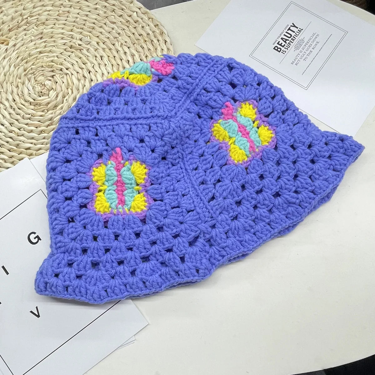 Muticolor Crochet Handmade Bucket Hat